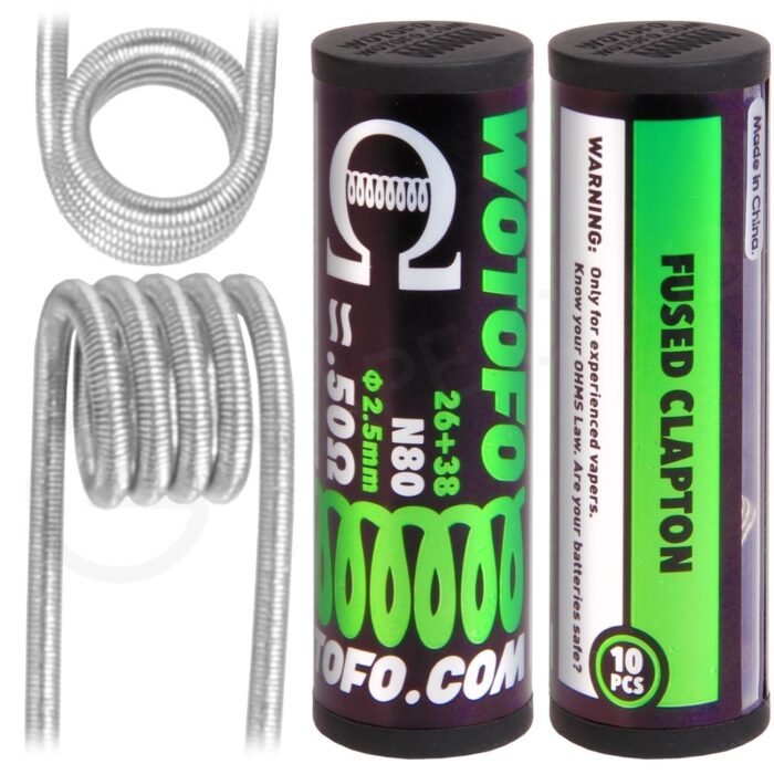 Wotofo - Fused Clapton Prebuilt 0.5ohm Coils 10τεμ.) - Image 1