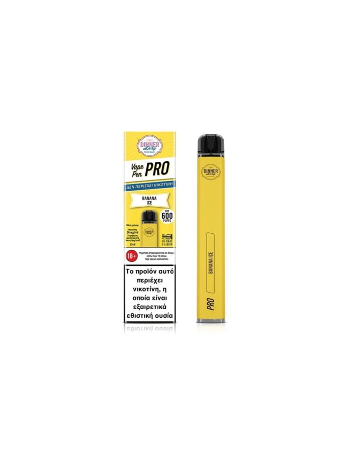 Dinner Lady - Vape Pen Pro Banana Ice 2ml 00mg - Image 1